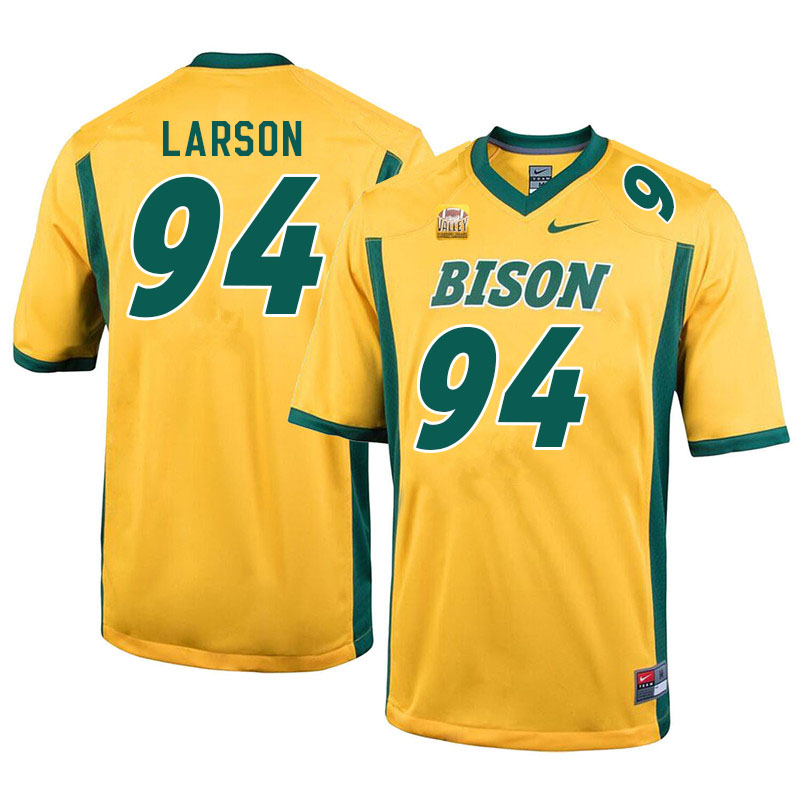 Men #94 Logan Larson North Dakota State Bison College Football Jerseys Sale-Yellow